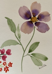 Aquarell Blume violett